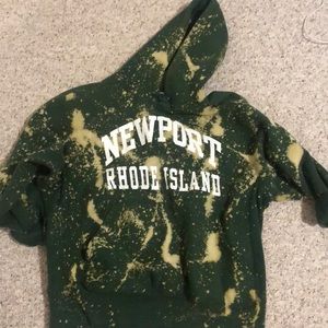 Tie dyed green oversized men’s and women’s hoodie